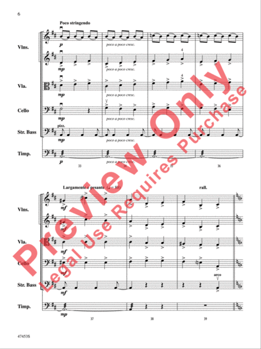 Symphony No. 2, Finale String Orchestra scores gallery preview page 7