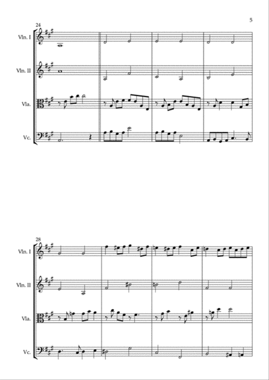The day I met you for string quartet String Quartet scores gallery preview page 4