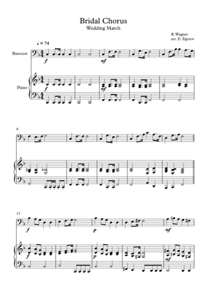 Bridal Chorus (Wedding March), Richard Wagner, For Bassoon & Piano