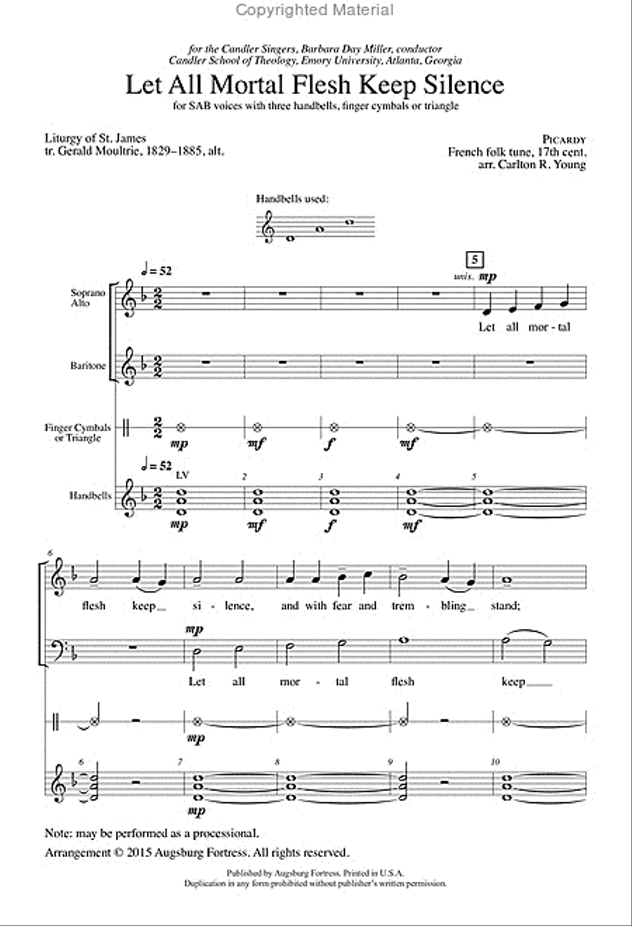 Let All Mortal Flesh Keep Silence 3-Part scores gallery preview page 4