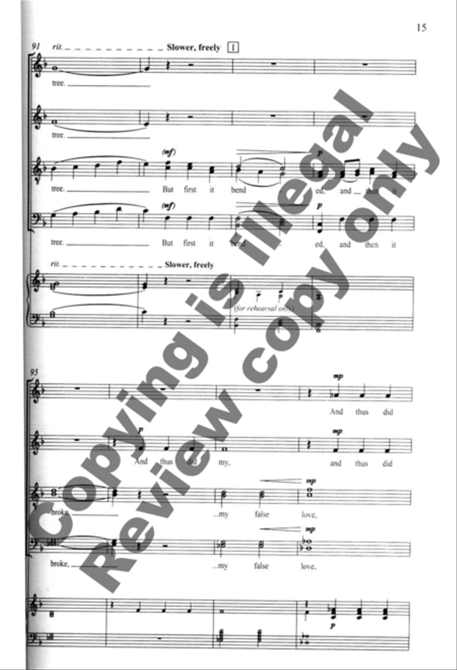 River Songs: 3. The Water is Wide 4-Part scores gallery preview page 7