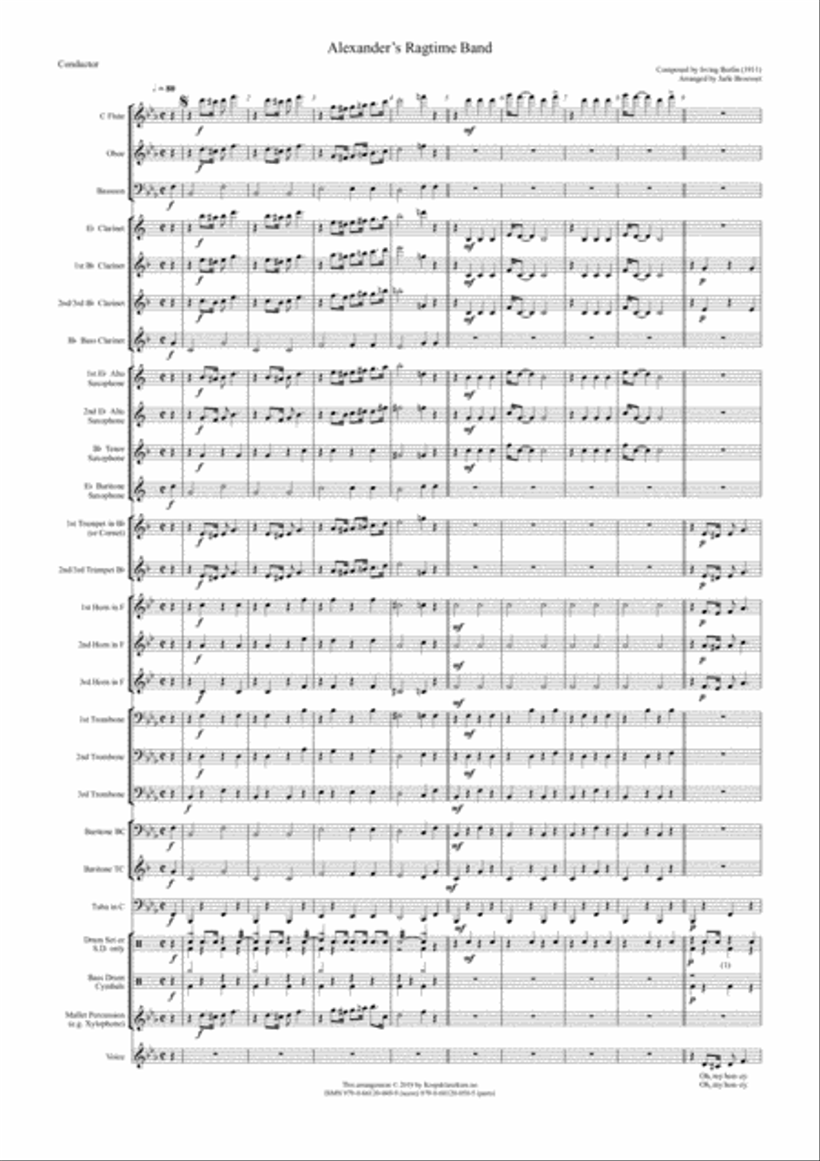 Alexander's Ragtime Band (For Concert Wind Band) Concert Band scores gallery preview page 3