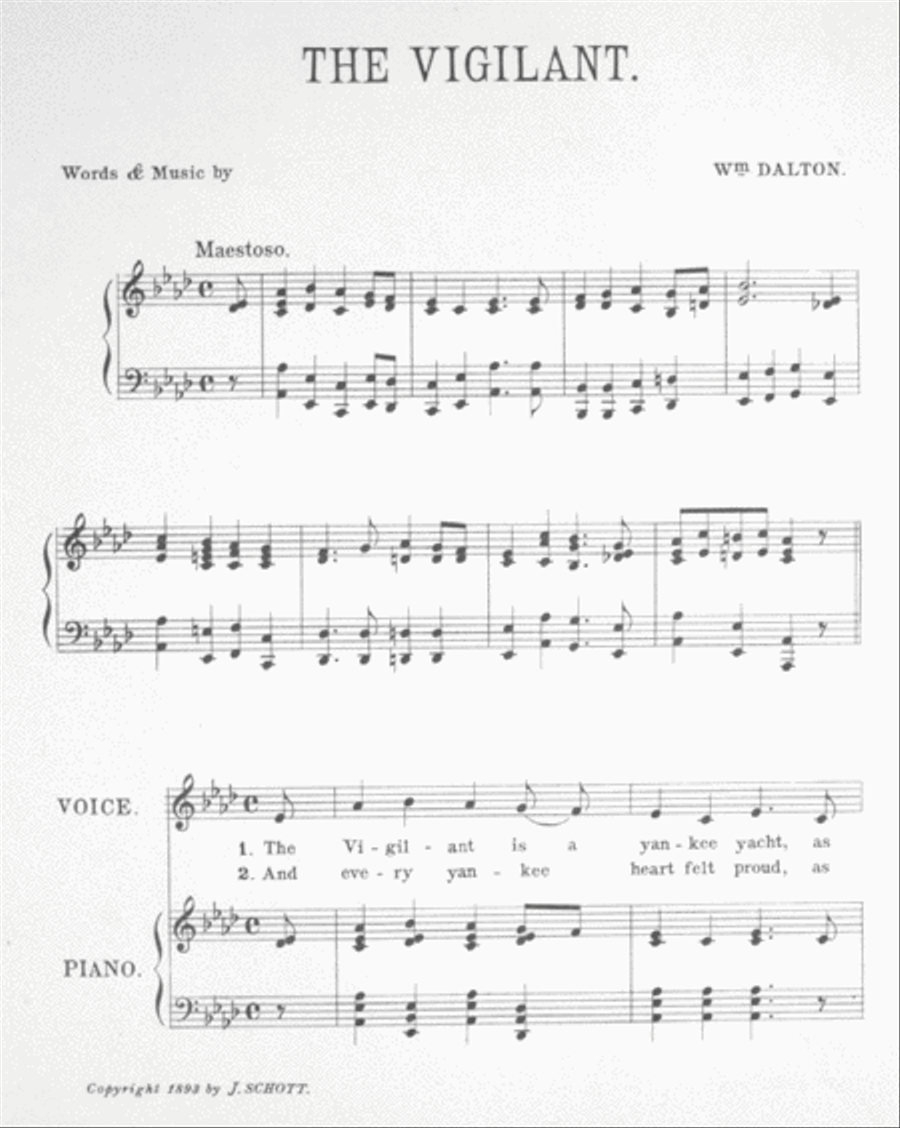 The Vigilant. Patriotic March Song Voice scores gallery preview page 2