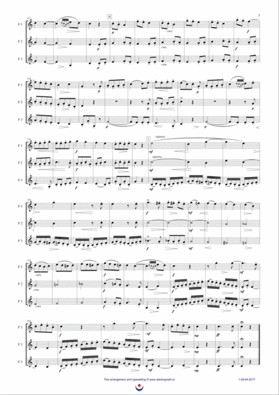 Horn Trios, Nb. 24 - FINALE Horn Trios, Nb. 24 - FINALE Woodwind Trio scores gallery preview page 3