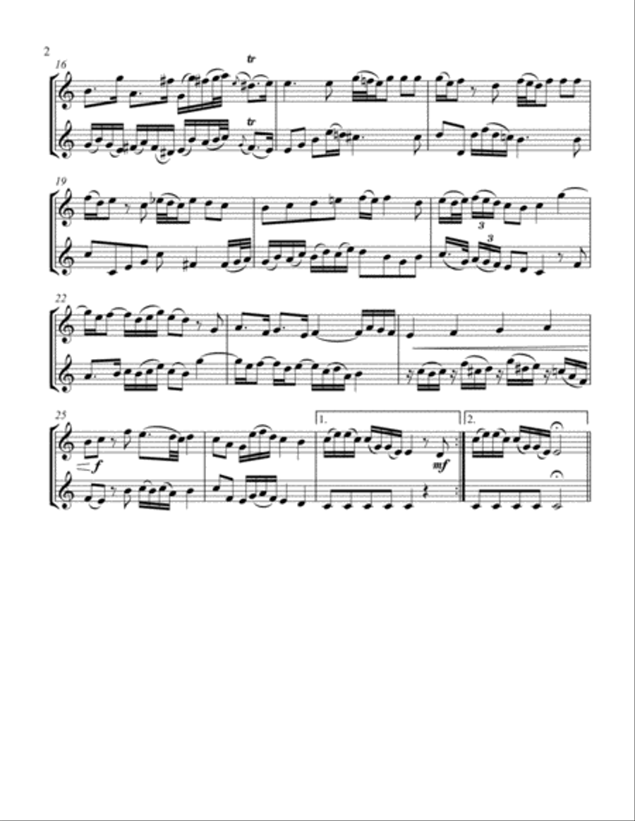 Melodic Duets for Two Euphoniums (Treble clef Bb) Brass Duet scores gallery preview page 3