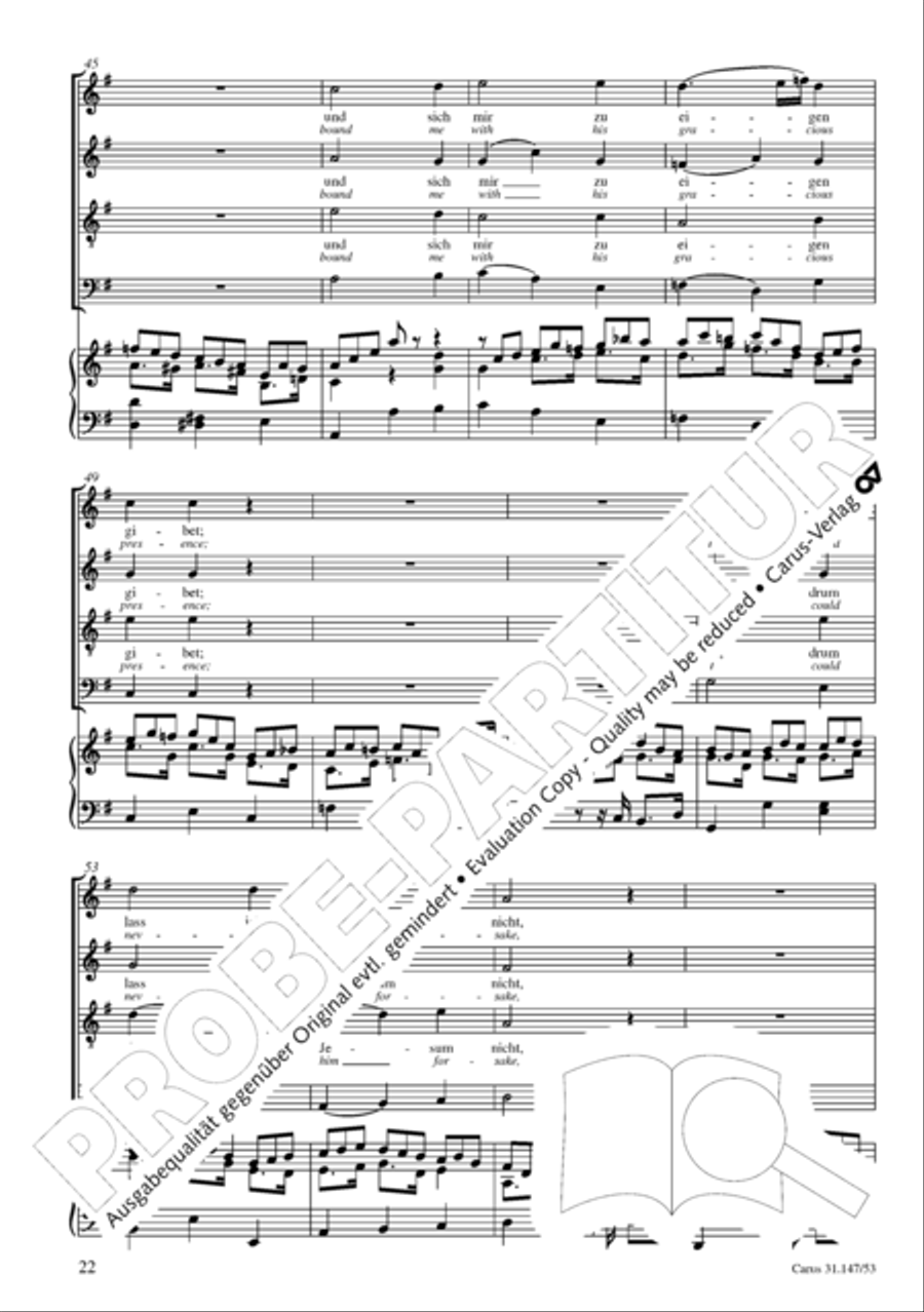 Heart and mouth and thought and action (Herz und Mund und Tat und Leben) (Herz und Mund und Tat und Leben) 4-Part scores gallery preview page 23