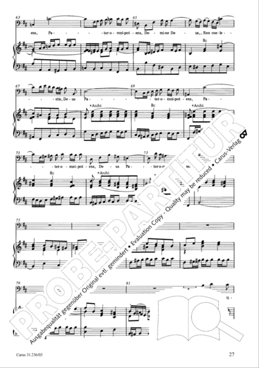 Mass in G Major 4-Part scores gallery preview page 28