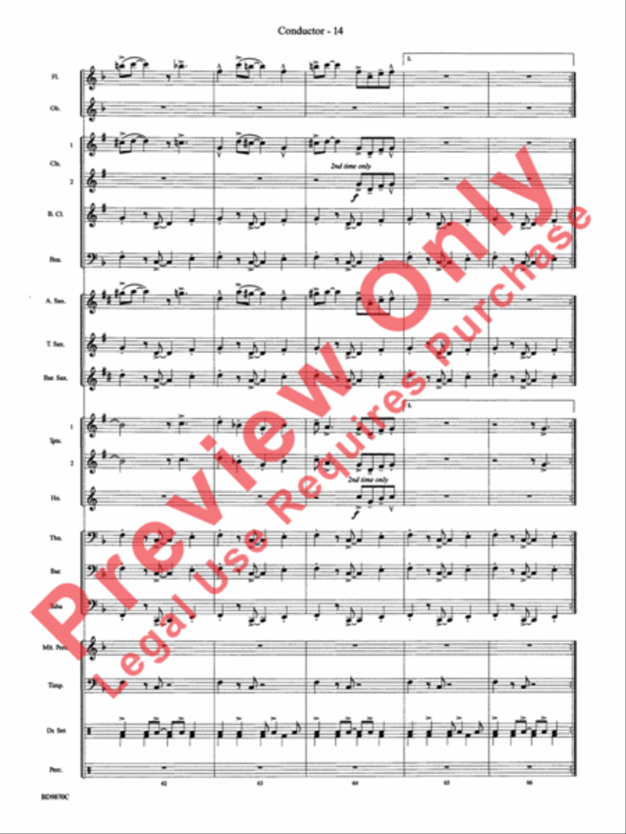 Christmas a la Big Band Concert Band scores gallery preview page 17