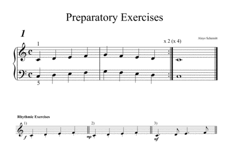 Preparatory Exercises for all piano beginners