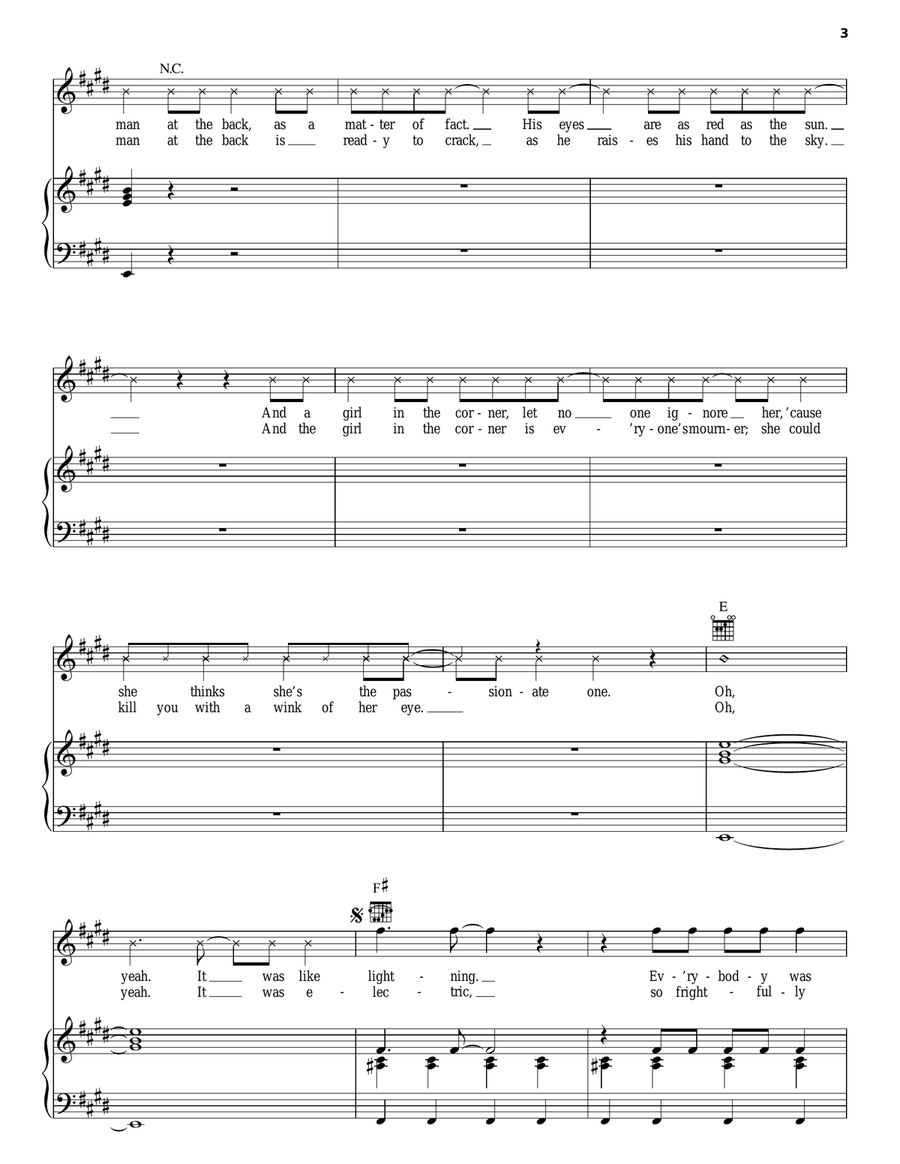 Ballroom Blitz Piano, Vocal, Guitar scores gallery preview page 3