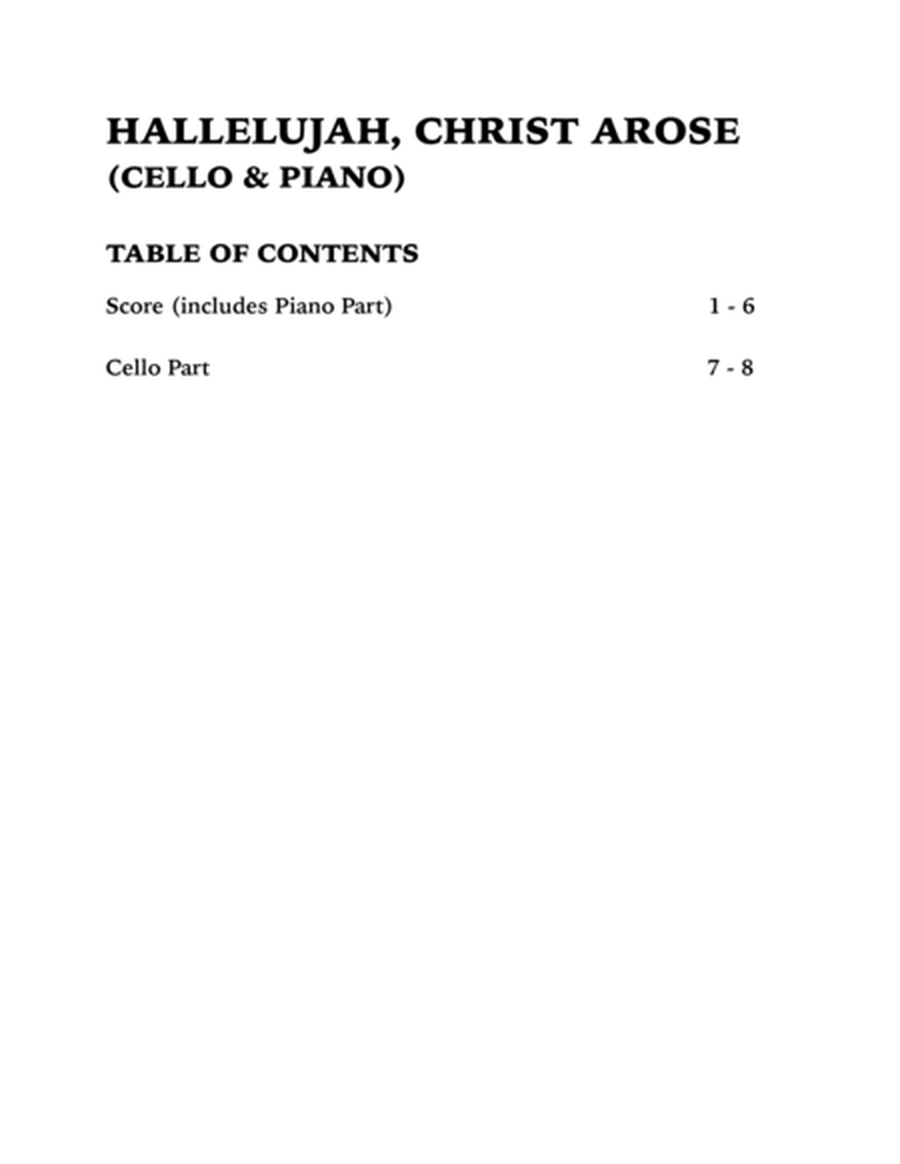 He Arose (Cello and Piano) image number null
