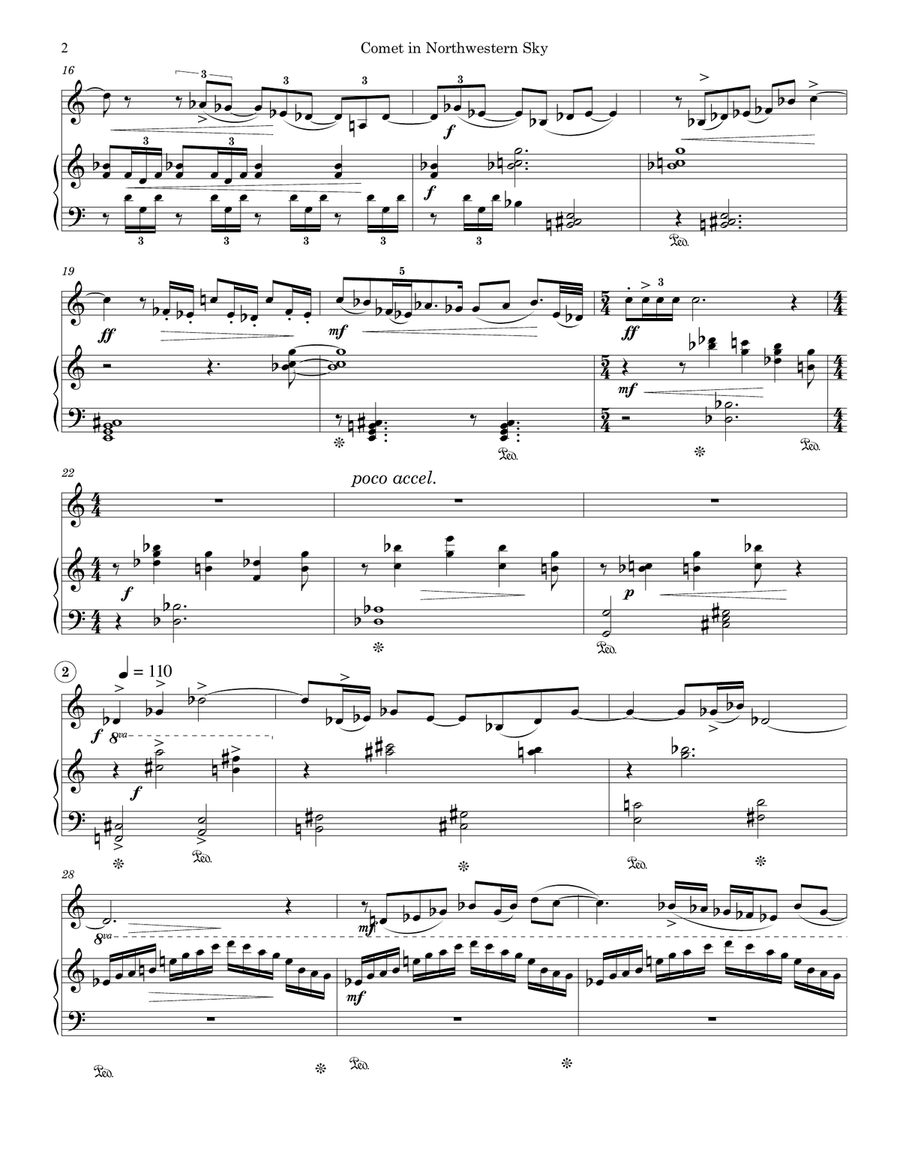 Comet in Northwestern Sky Chamber Music scores gallery preview page 2