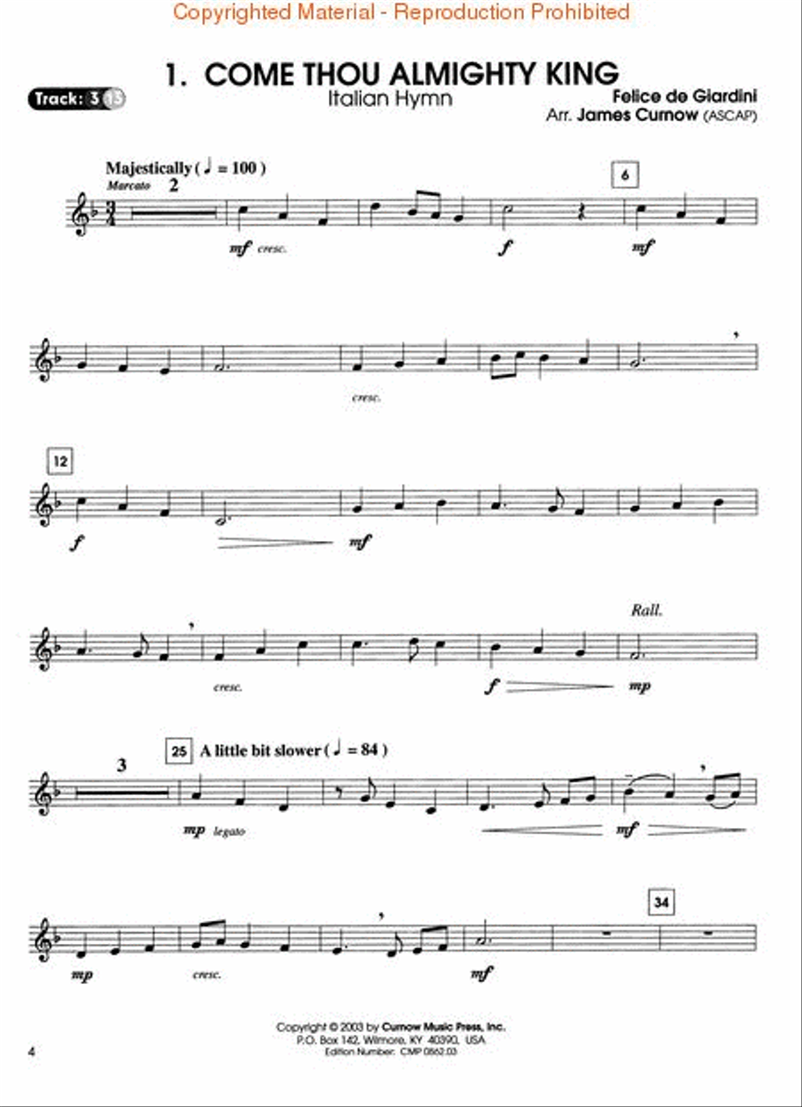 Easy Great Hymns B-Flat Clarinet scores gallery preview page 3