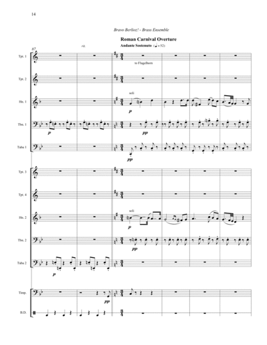 Bravo Berlioz! for 10-part Brass Ensemble with Timpani & Bass Drum