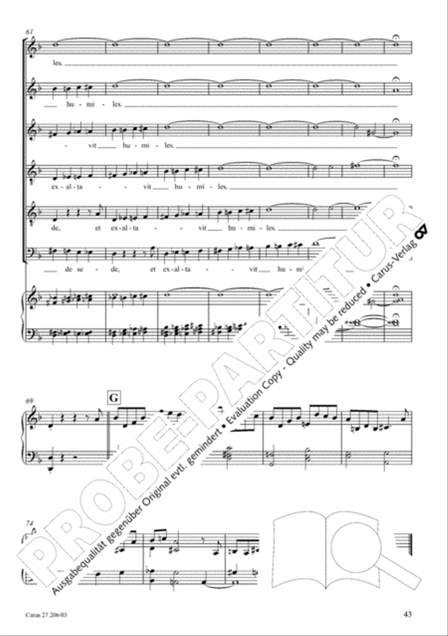 Magnificat Magnificat 4-Part scores gallery preview page 44