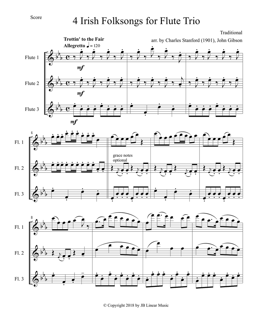 4 Irish Folksongs for Flute Trio image number null