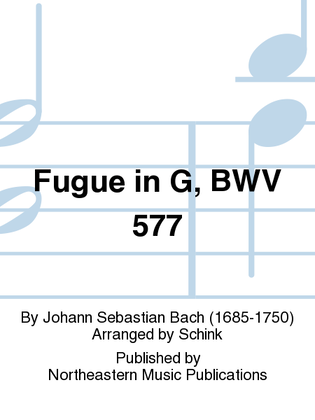 Book cover for Fugue in G, BWV 577