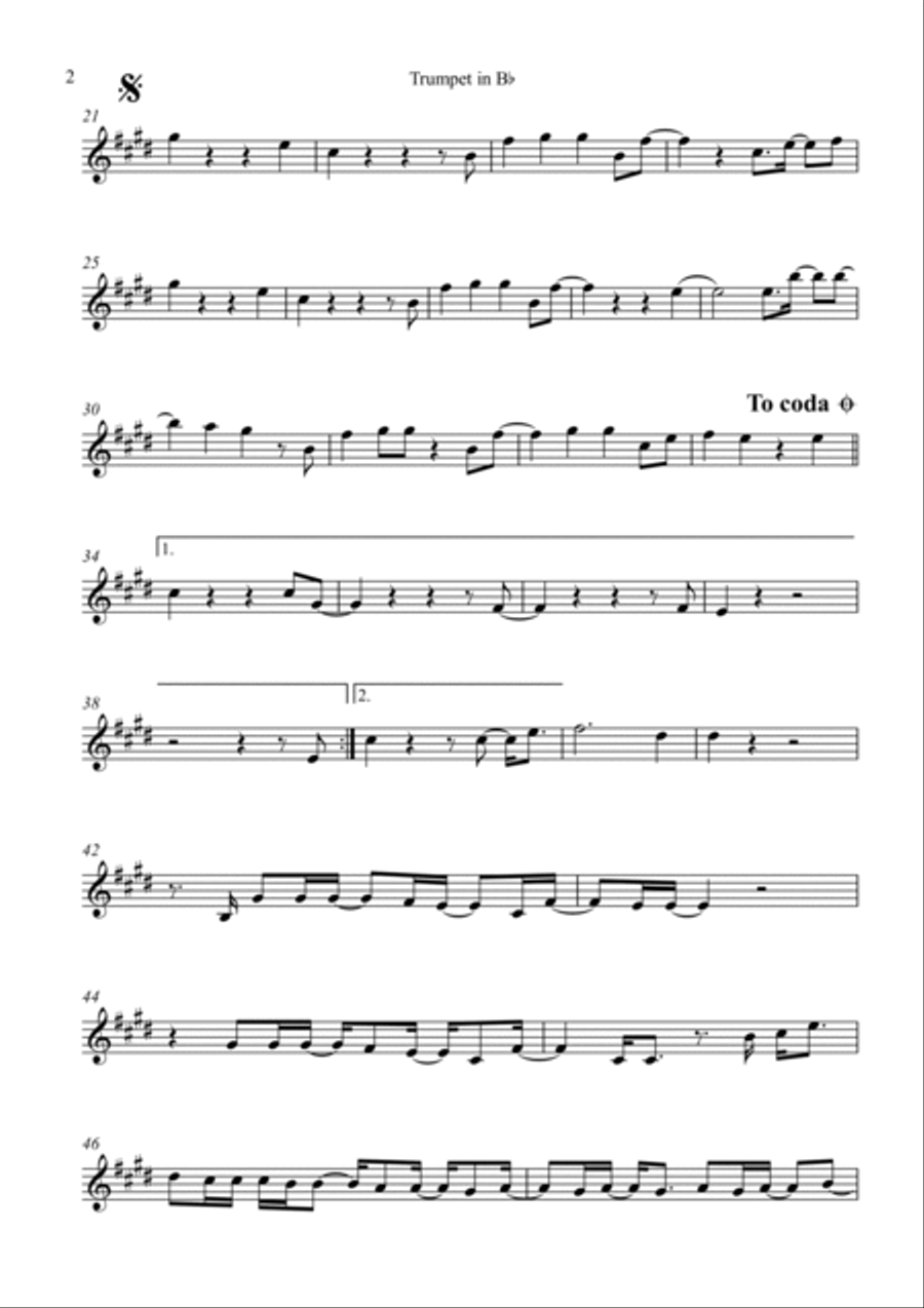 Love Someone Trumpet Solo scores gallery preview page 2
