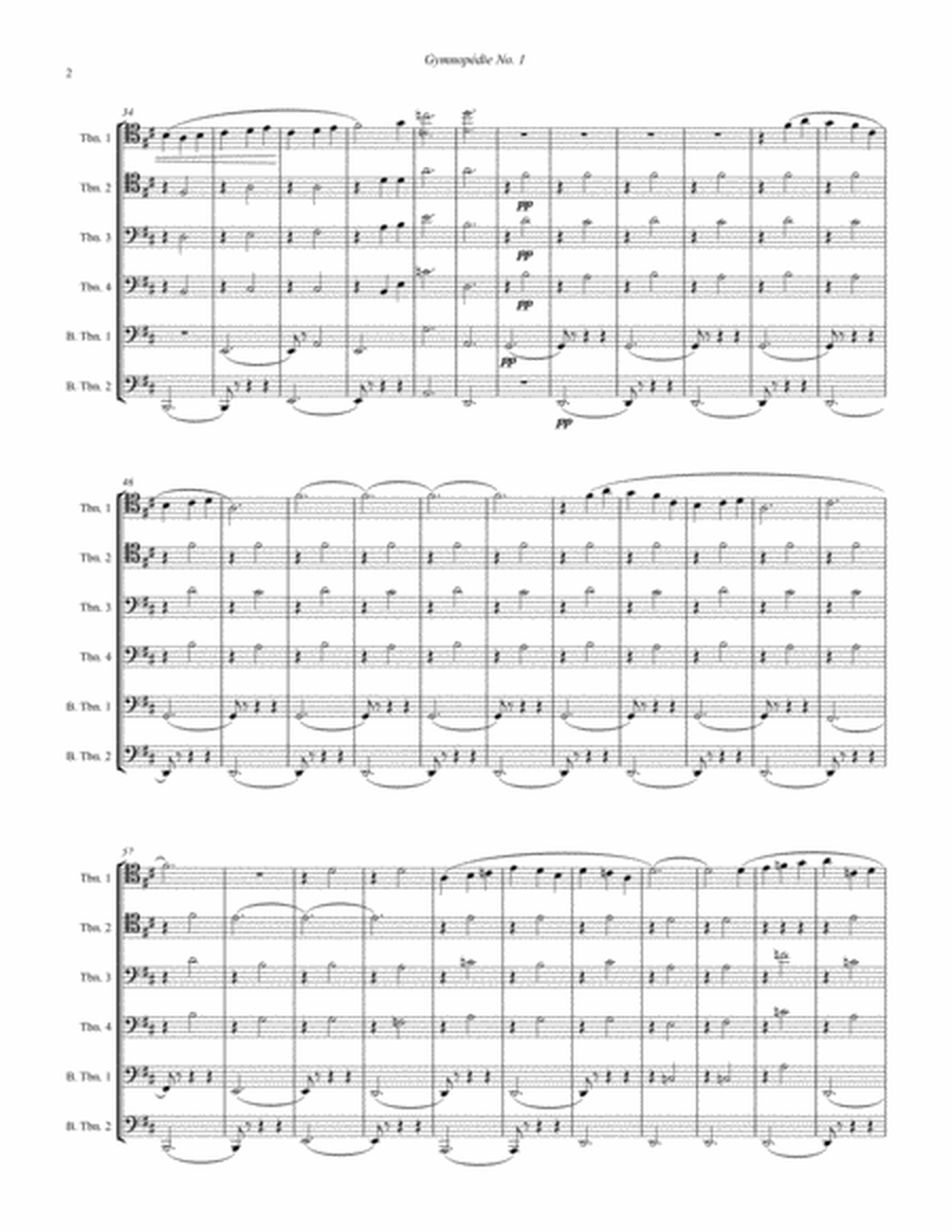 Gymnopédie No. 1 for 6 Trombones
