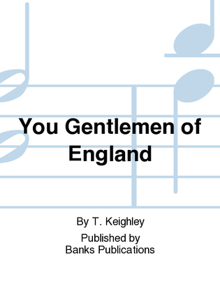 Book cover for You Gentlemen of England