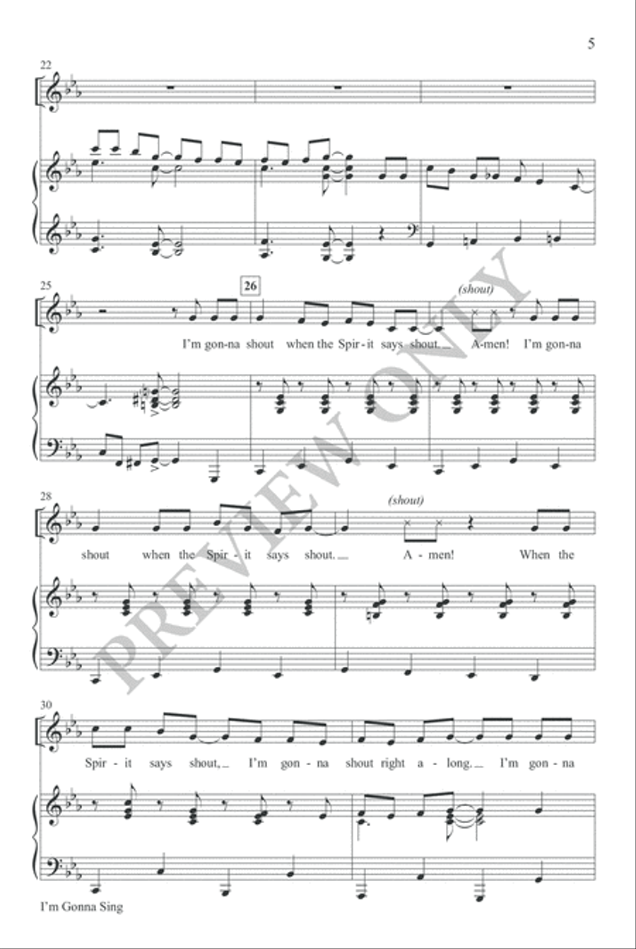 I'm Gonna Sing I'm Gonna Sing Unison Choir scores gallery preview page 4