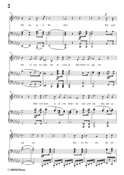 Schubert-Lied eines Schiffers an die Dioskuren,in G flat Major,Op.65 No.1,for Voice and Piano image number null