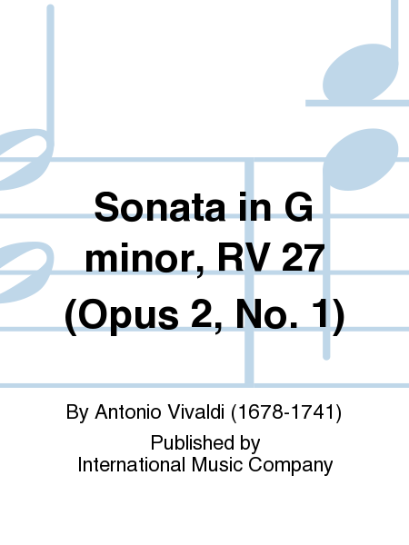 Sonata in G minor, RV 27, (Op. 2, No. 1) (KATIMS)