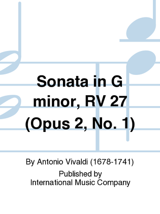 Book cover for Sonata In G Minor, Rv 27 (Opus 2, No. 1)