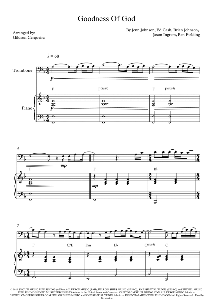 Goodness Of God Chamber Music scores gallery preview page 1