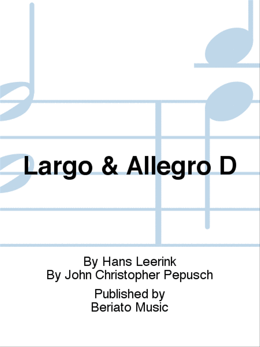 Largo & Allegro D Piano Accompaniment scores gallery preview page 1