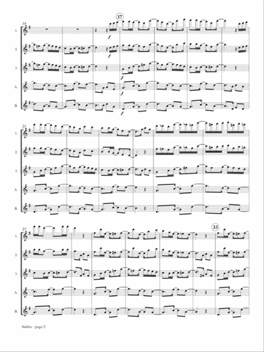 Salsita for Flute Choir Salsita for Flute Choir Flute Choir scores gallery preview page 3