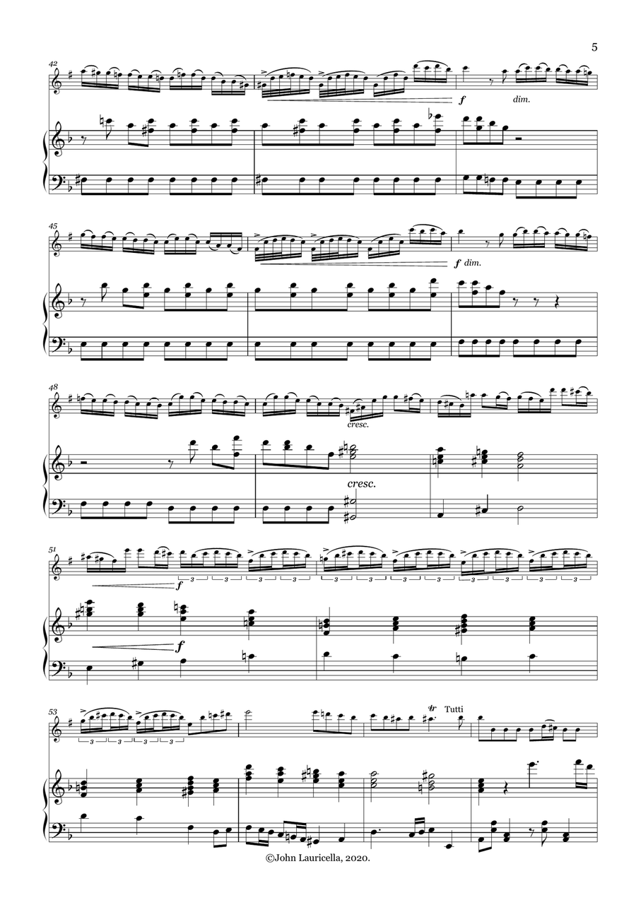 La Stravaganza No. 2 in E minor, RV. 279 Woodwind Quartet scores gallery preview page 6