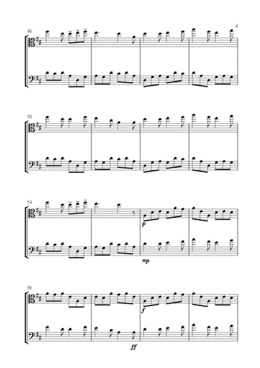 I Saw Three Ships for Viola and Violoncello (Cello) Duet in D Major. Intermediate. image number null
