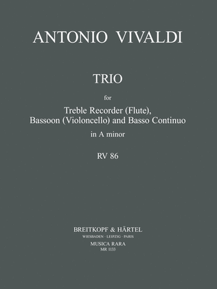 Book cover for Trio in in A minor RV 86