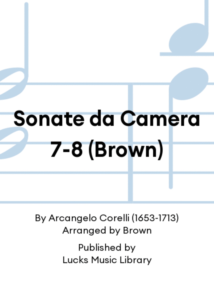 Sonate da Camera 7-8 (Brown)