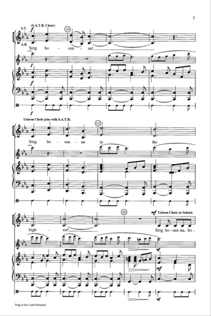 Sing to the Lord Hosanna! image number null