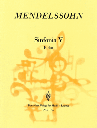 Book cover for Sinfonia V in B flat major MWV N 5