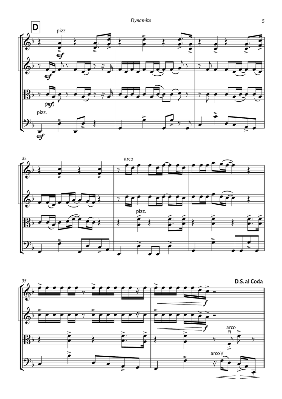 Dynamite String Quartet scores gallery preview page 5