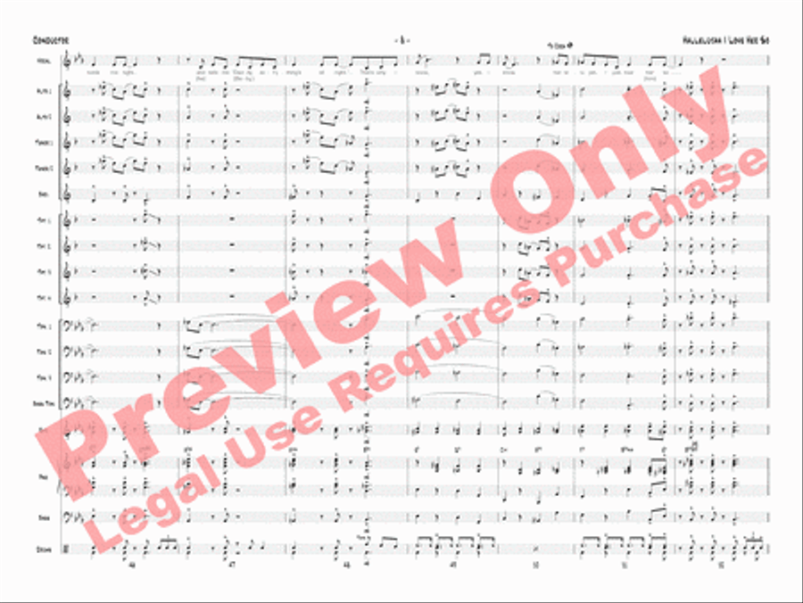 Hallelujah I Love Her So Jazz Ensemble scores gallery preview page 11