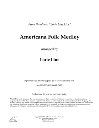 Book cover for Americana Folk Medley (from PBS Special Lorie Line Live!)