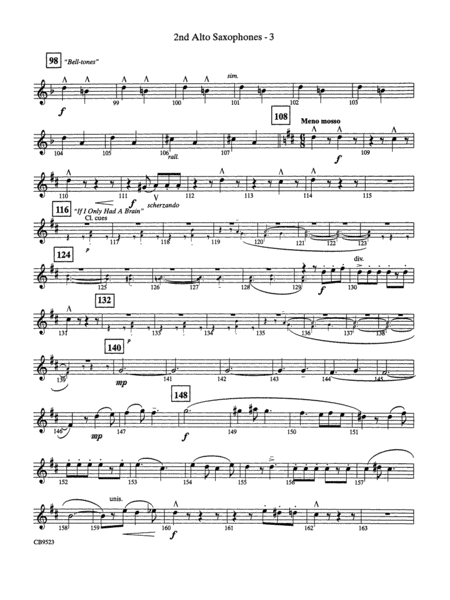 The Wizard of Oz (Medley): 2nd E-flat Alto Saxophone
