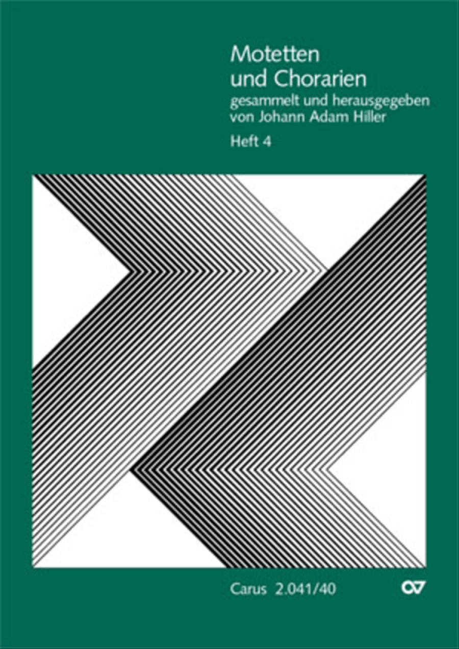 Motets and arias for choirs collected and edited by Johann Adam Hiller, vol. 4 Voice Solo scores gallery preview page 1