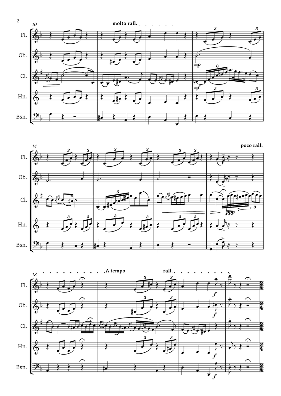 Czardas by Vittorio Monti IVM 1 for Woodwind Quintet Woodwind Quintet scores gallery preview page 3