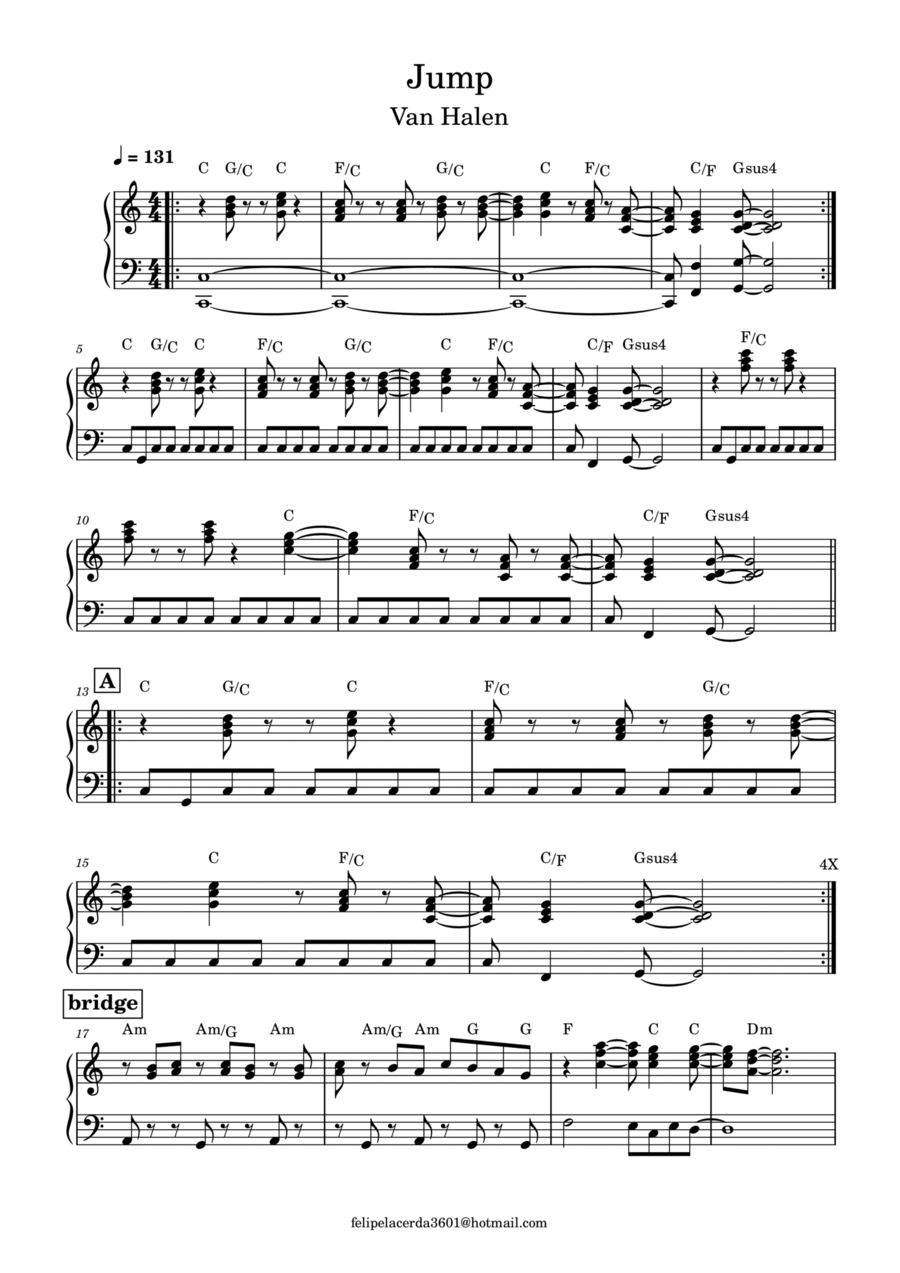 Jump Piano scores gallery preview page 1
