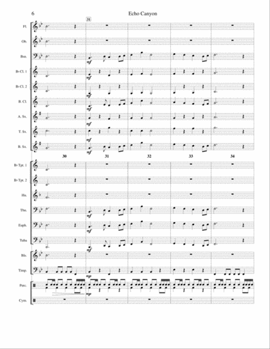 Echo Canyon Concert Band scores gallery preview page 6