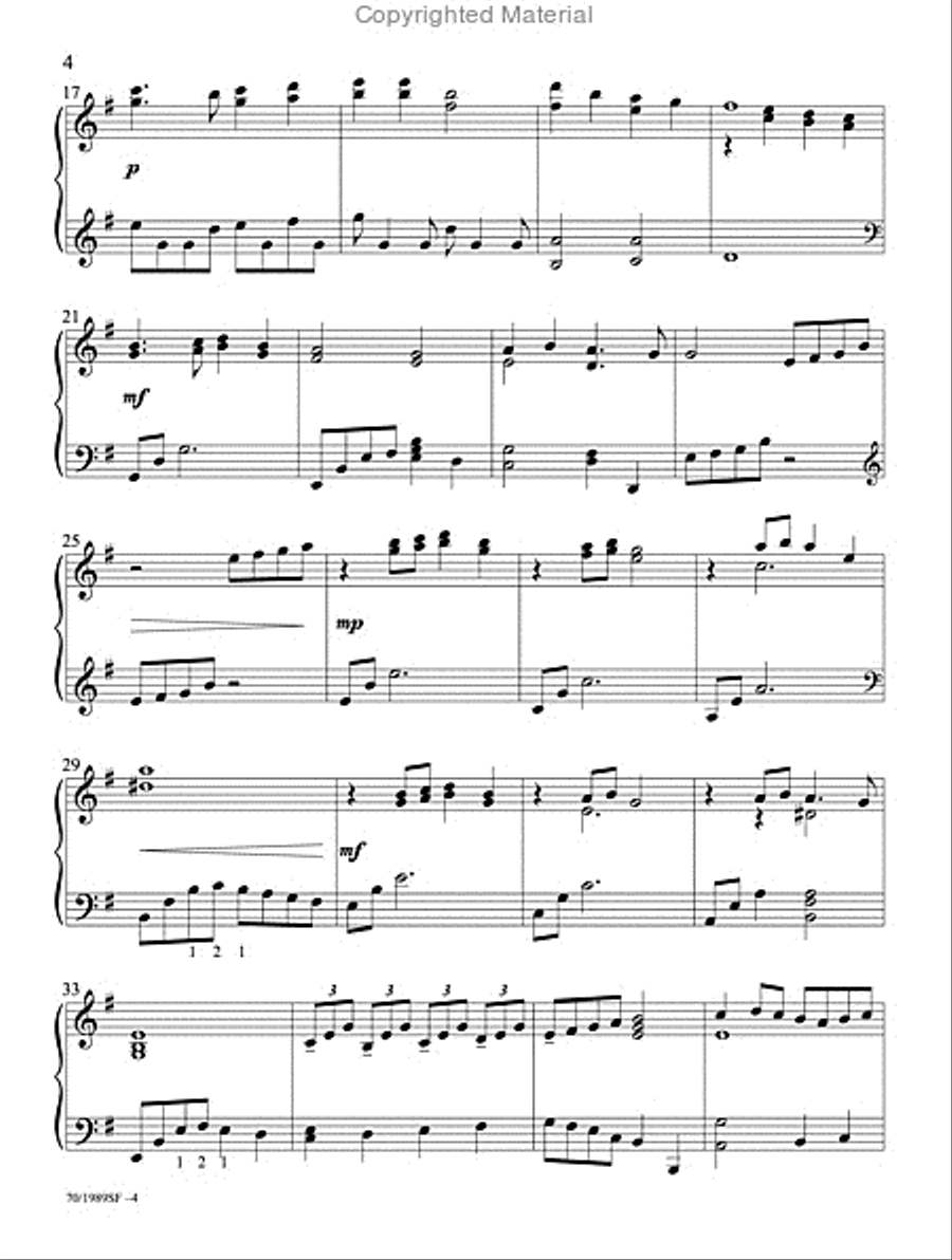 A Fireside Christmas Piano Solo scores gallery preview page 4