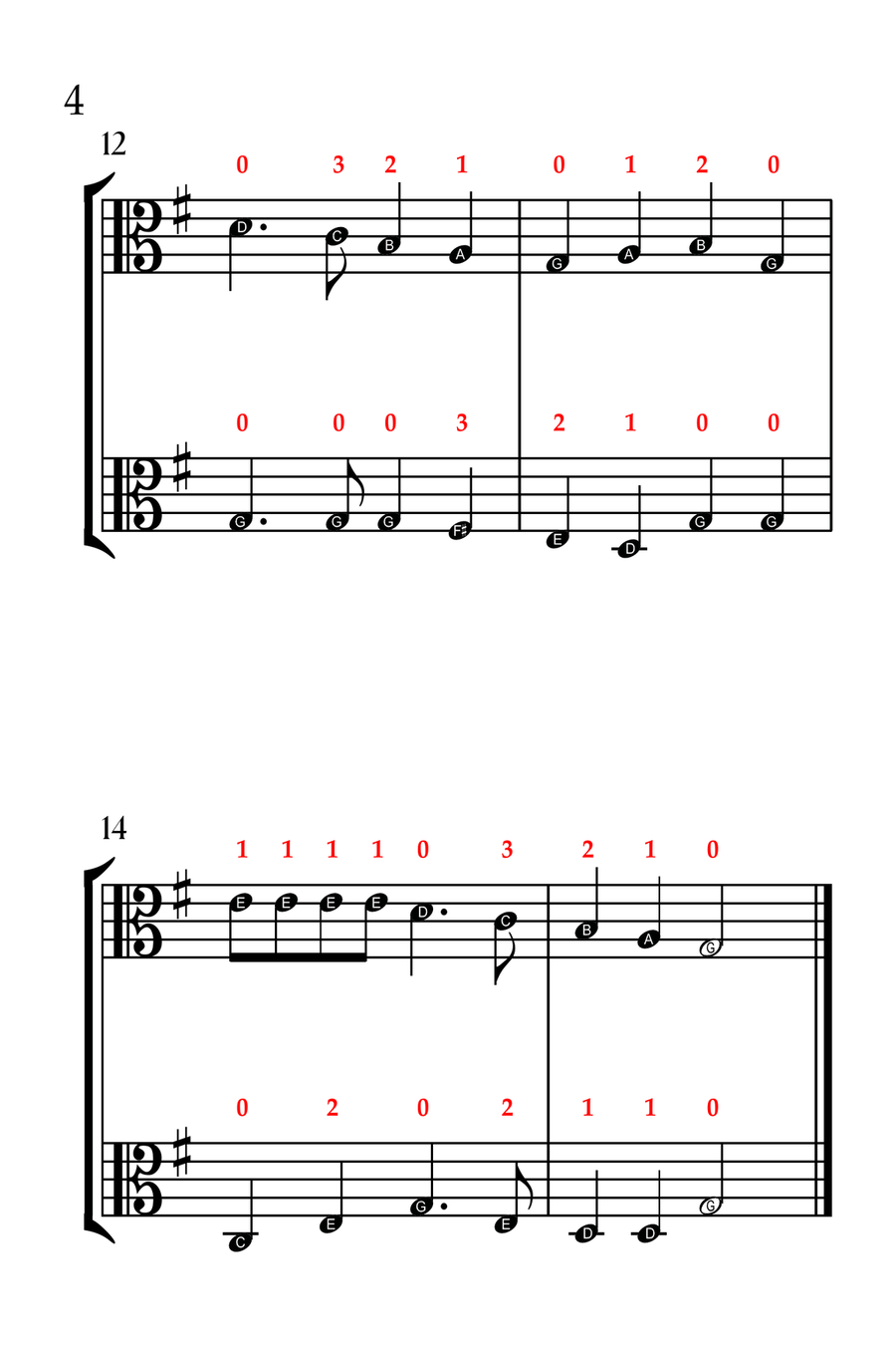 Deck the Halls (VIOLA DUET - EASY LEVEL) String Duet scores gallery preview page 5