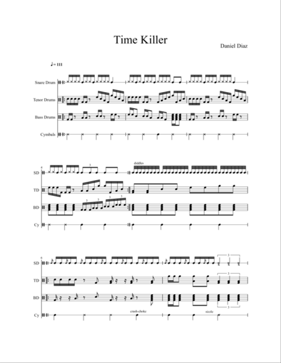 Time Killer Drum Set scores gallery preview page 1