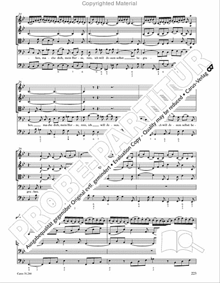 St. Matthew Passion (Matthaus-Passion) 4-Part scores gallery preview page 225