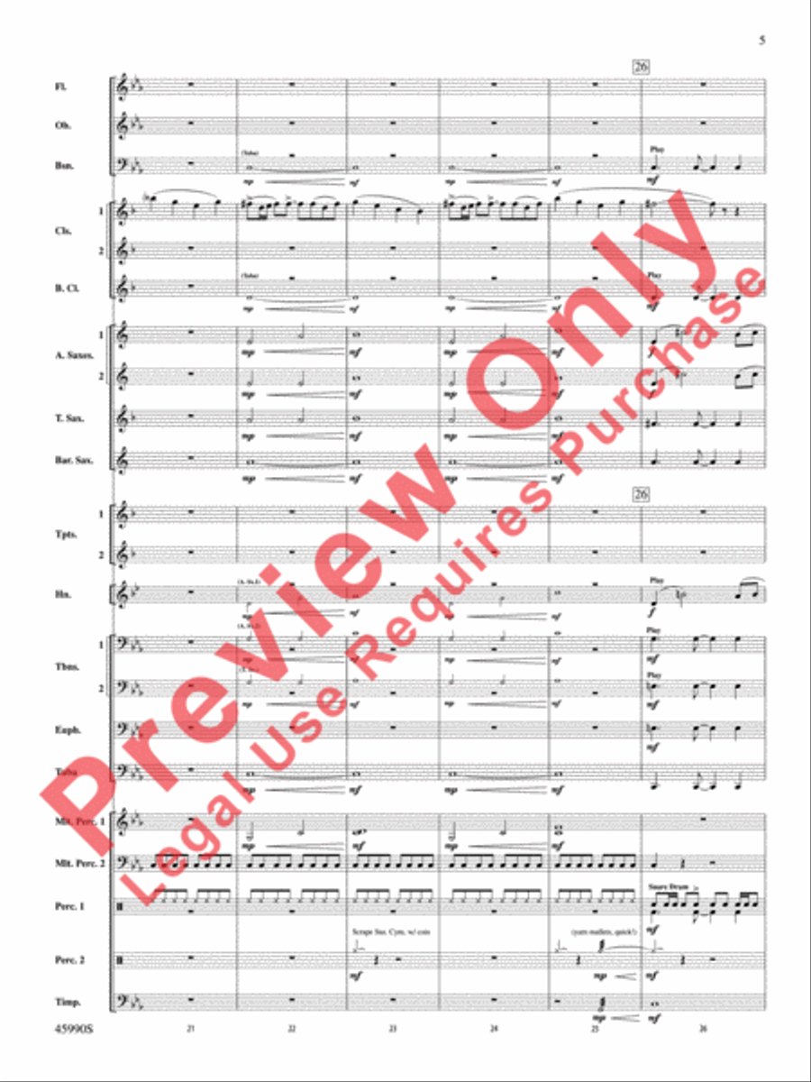 The Lost Temple Concert Band scores gallery preview page 6